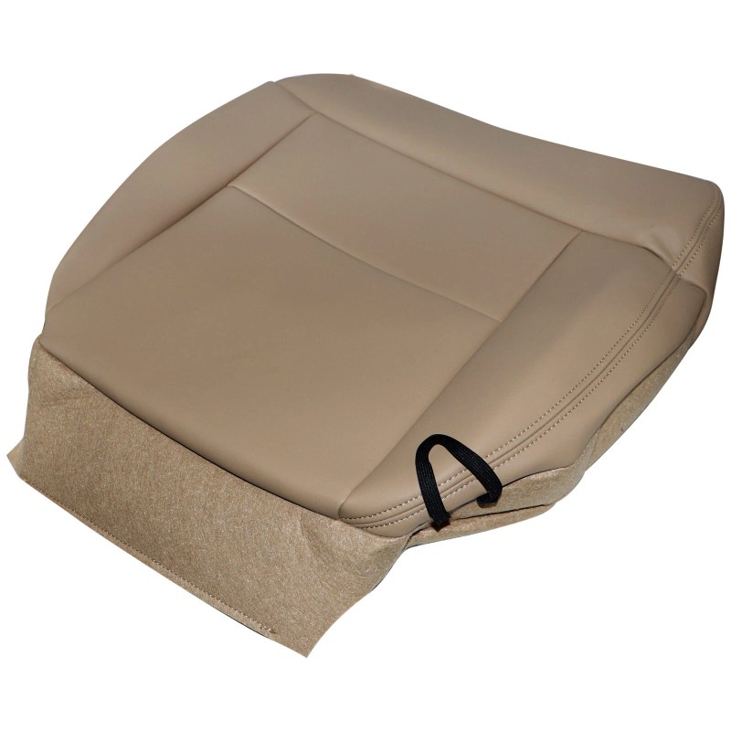 Ford Leather Driver Bottom Seat Cover Beige W/ Foam Cushion