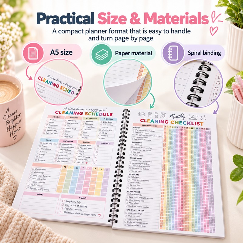 ADHD Cleaning Planner for Home Organization – Daily to Yearly