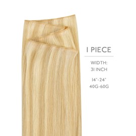 WENNALIFE Genius Weft Tape in Hair Extensions Human Hair 20 Inch 60g Light Blonde Highlighted Golden Blonde Tape Ins Luxury Remy Hair Extensions De Cabello Humano Straight Invisible 31" Wide Weft