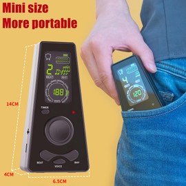 AUPHY Digital Metronome Electronic Metronome, Small Size, Colour LED Screen, Precise Beat, Easy and Fast Operation, Suitable for Guitar Piano Violin Saxophone, etc