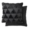 Emma Barclay Nyla Soft Touch Geometric Tufted Cushion Cover (Black)