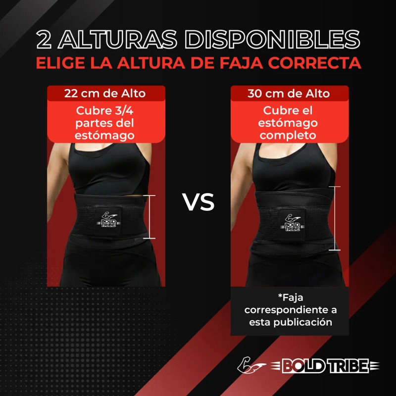 Faja Moldeadora Deportiva Gym Talle Alto 30 Cm Bold Tribe