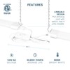 PARMIDA (4 Pack) Linkable LED Utility Shop Light, 45W, 3FT
