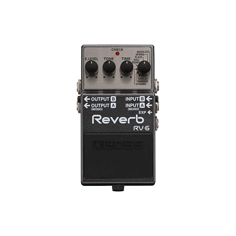 Boss RV-6 Reverb Bundle with Instrument Cable, Patch Cable, Picks,