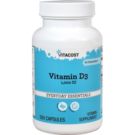 Vitacost Vitamin D3 (as Cholecalciferol) -- 1000 IU - 300 Capsules