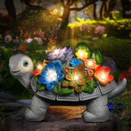 Linkax Linkax Mothers Day Mom Gifts for Mothers Grandma Wife Daughter, Turtle Statues Solar Lights Outdoor Garden Decor for Outside Yard Patio Front Porch Balcony Home, Birthday Easter Gifts for Adults Women