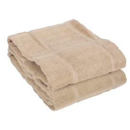 All-Clad Solid Kitchen Towels: Highly Absorbent, Super Soft Long Lasting - 100% Cotton, 17"x30" Tea Towels for Cleaning & Drying Dishes, Pans, Glassware, or Countertops, (2-Pack), Cappuccino