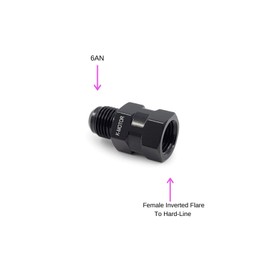 Hardline Adapter Fuel Fitting - Compatible with Honda Civic Prelude Accord - Compatible with Acura Integra CRX (6AN) Long Style