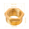 4 Pieces Reducer Adapter, Brass Thread Adapter Hex Water Pipe
