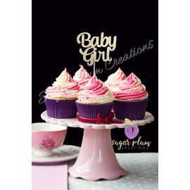 Juego de 12 Baby Girl Cupcake Topper
