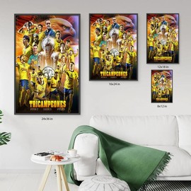 Amor Eterno Club América Poster - Tri Campeón Liga MX 2024, Champions Wall Decor for Fans VROJS4 Gift Hanging  Decoration - Size: 8x12in