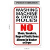 Laundry Room Rules Funny Metal Sign Washing Machine & Dryer