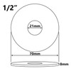 2 x 21mm G1/2 Chrome Tap Shower Pipe Cover High