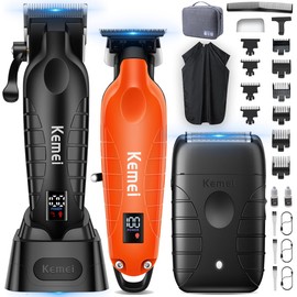 KEMEI KEMEI Hair Clippers for Men Professional,Mens Barber Clippers and Trimmers Set,Cordless Hair Clipper and Barber Kit,Hair Cutting Kit, 2293 Trimmer,KM 2290D,KM T95