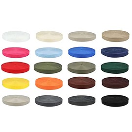 5 Metre Webbing 100% Polypropylene Bag Strap Bands for Bags (White, 20mm Wide)