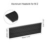 sourcing map Aluminum Heatsink 70x22x3mm E-Shape Black for M.2, for