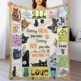 Cat Blanket Cat Gifts for Girls/Cat Lover Throw Blankets Soft Blanket Warm Fleece Flannel Plush Blankets for Bed Sofa Couch 40"x50"