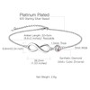 Suplight Sterling Silver Infinity Anklet Cubic Zirconia CZ April Birthstone