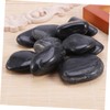 FUNOMOCYA 10pcs Hand Painted Cartoon Drawing Stones Smooth Black Pebbles