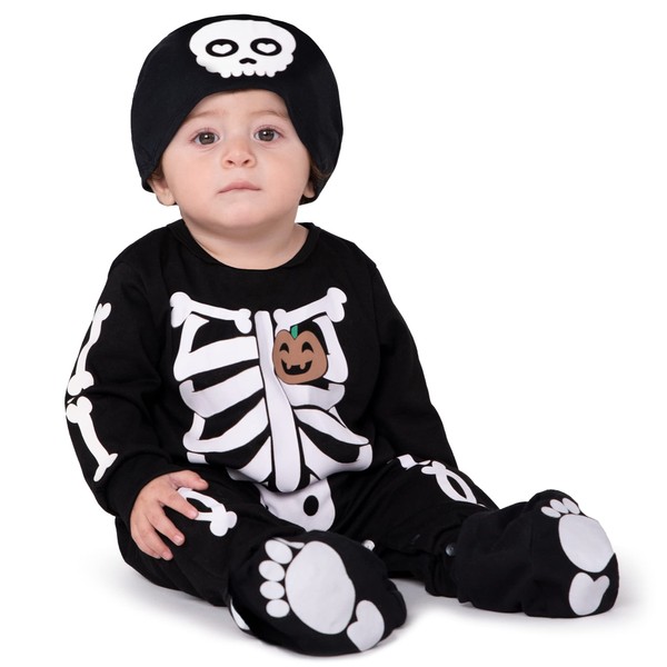 Spooktacular Creations Baby Unisex Skeleton Costume with Black Hat for