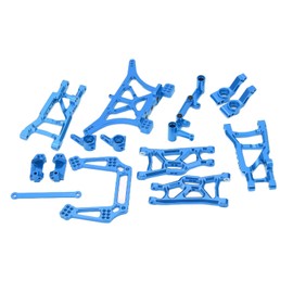 RC Front Rear Suspension Arm Kit For Traxxas Aluminium Alloy Parts 1 10 Metal Upgrade Sories Steering Cup Slash 2Wd (Blue)