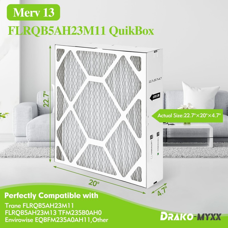 22.7" x 20.7" x 4.7" FLRQB5AH23M13 MERV 13 Air Filter