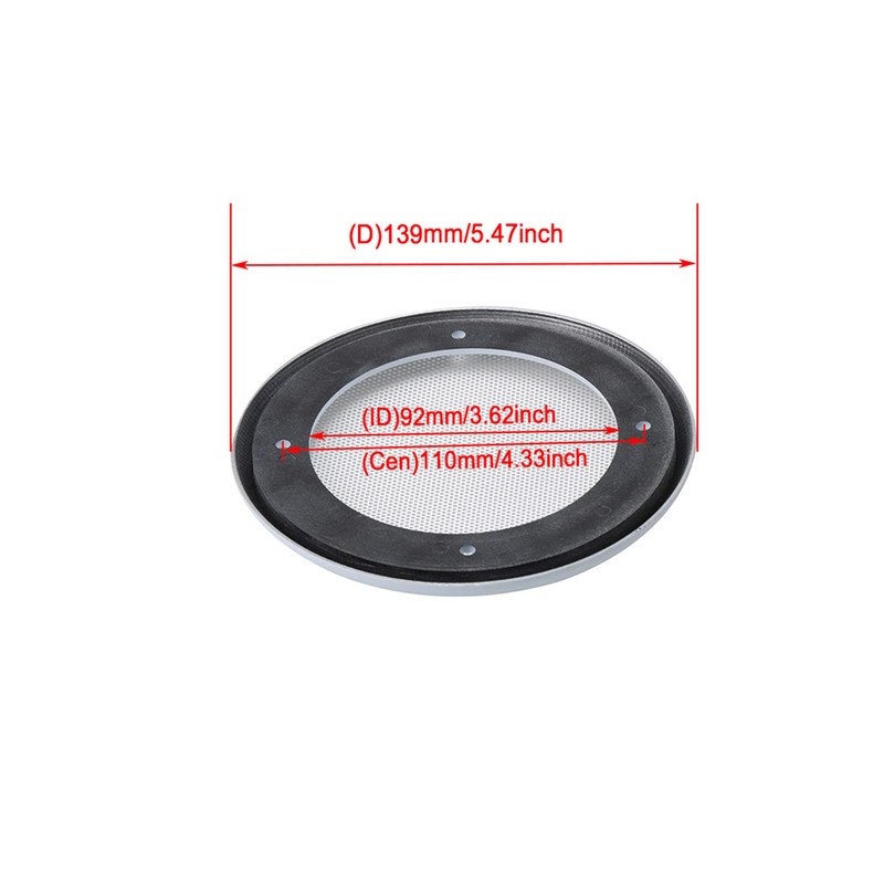 White Round Grills Cover Metal Mesh Speaker Replacement for 4