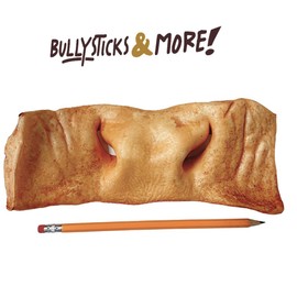 BULLYSTICKS & MORE 8-10 Inch Smoked Beef Cheek Snouts for Dogs (Extra Thick-3 Count) - Bully Snouts Beef Cheek Dog Chews - Beef Cheek Strips -No Hide Bones for Dogs