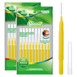 Annauiy 20 Stück Interdentalbürste -Größe:1.0-1.2MM-für Breit Zahnzwischenräume-Kieferorthopädie,Tägliche Reinigung und Pflege