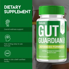 Vitaluxa Gut Guardian Pro, Advanced Probiotic Support To Feel Good Everyday (60 Capsules)