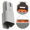 Hoypeyfiy 2Pcs 2 Pin Multi Plug Waterproof Connector Kit, Gray