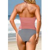 Beachsissi Women's Two-Piece Swimsuits, Padded, Side Drawstring, Swimwear, Halterneck Leopard
