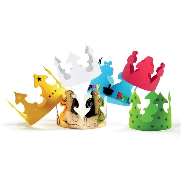 Hygloss Products Multi-Color Paper Crowns – Assorted Bright Colors - Customizable, Durable Kids Party Hats - Made in the USA - 72 Pack