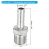 PATIKIL 304 Stainless Steel Barb Hose Fitting, 2 Pack 3/8"