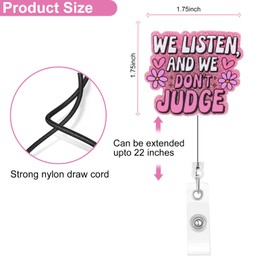 Nurse Badge Reel, Funny and Cute Worker Badge Holder with Retractable Clip, Retractable ID Card Holder with Alligator Clip for Nurses, Teachers, Students