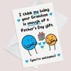 RED OCEAN Funny Fathers Day Cards for Grandad, Grandad Father's