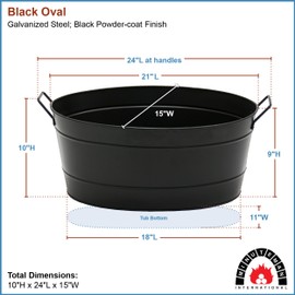Minuteman International Black Oval Tub