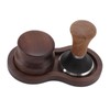 Coffee Hammer Tamping Kit Walnut Stainless Steel Tamper Distributor Set