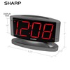 Sharp Home LED Digital Alarm Clock – Swivel Base -