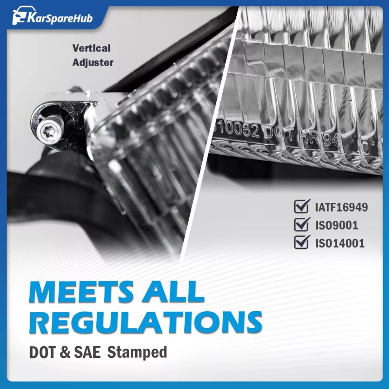 karsparehub Chrome Headlights For 1994-2002 Dodge Ram 1500 2500 3500