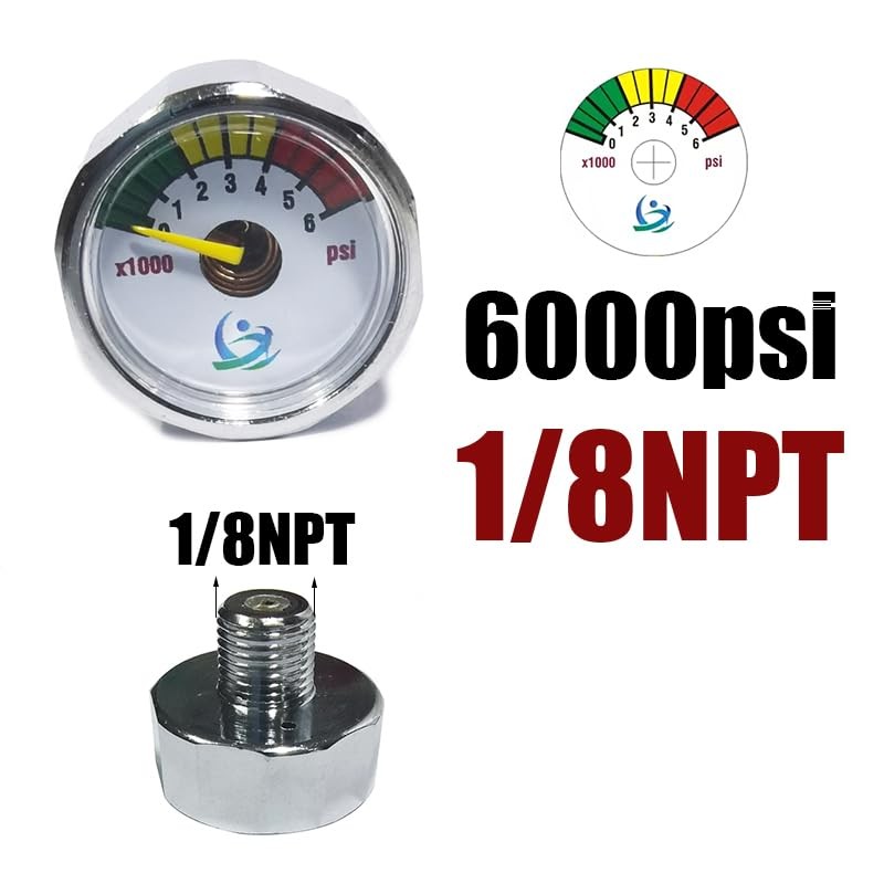 Aopkeo 1 inch Pressure Gauge Mini Micro Manometre 1/8NPT for