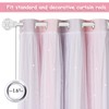 NICETOWN Pink & Grey Ombre Blackout Curtains for Kid Girls