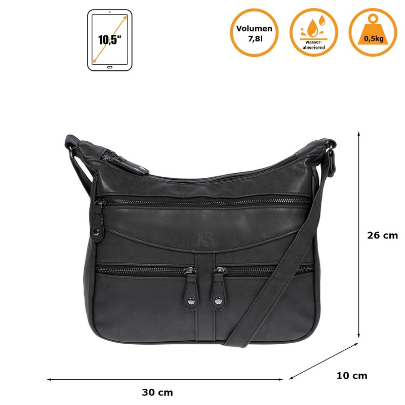 Christian Wippermann Women's Shoulder Bag Medium - Durable, Waterproof Faux