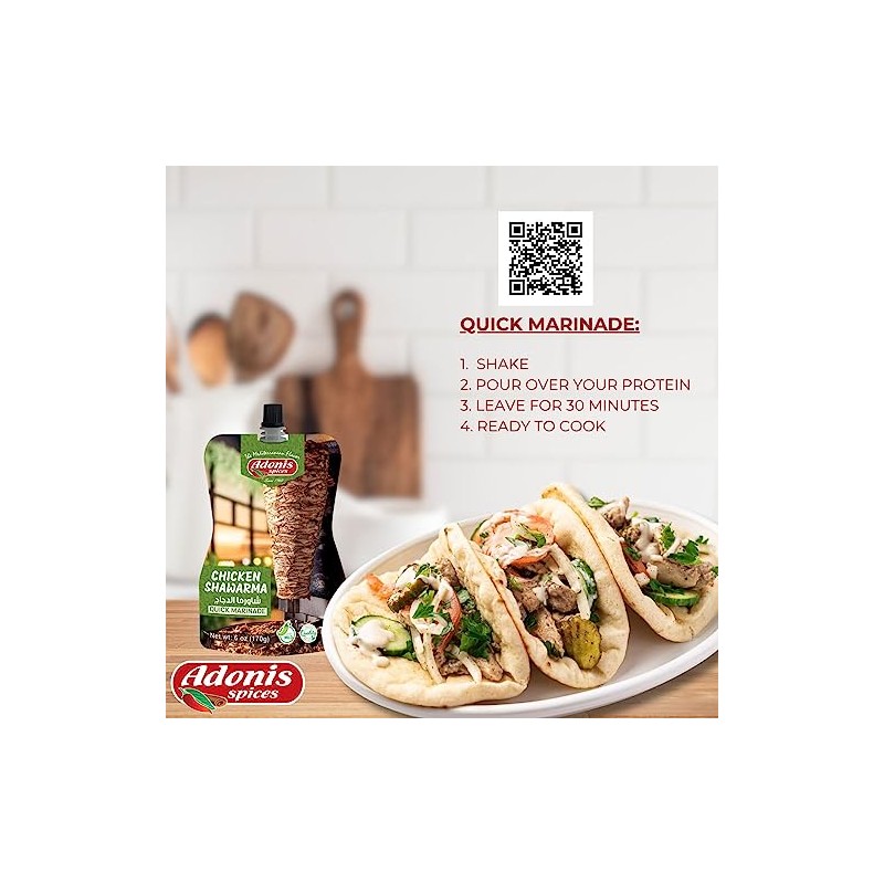 Adonis - Chicken Shawarma Quick Marinade, 6 oz (170g), Ready