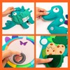 Jolly Designs® Travel Buddy Dino for Toddlers, Montessori Activity Travel