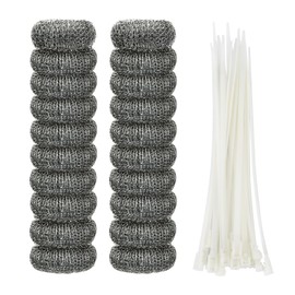 Shappy 20 Pieces Lint Traps Washing Machine Drain Hose Filter Stainless Steel Snare Laundry Mesh Washing Machine Lint Trap Catcher with 20 Pcs Pieces Cable Ties