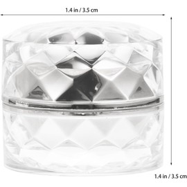 6 Piezas Tarro Acrílico Redondo Diamante de 5G para Crema Facial