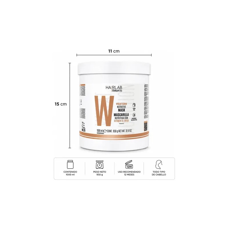 Mascarilla Hidratante Tratamiento Para Cabello Seco Y Dañado Salerm 1