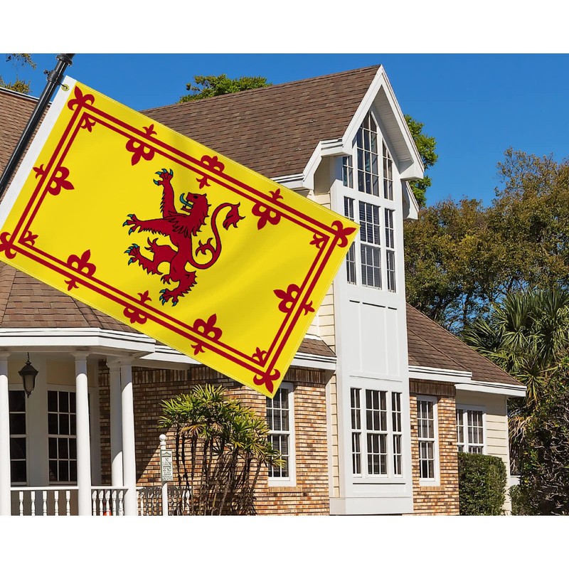 3×5 FT Scotland Rampant Lion Flag,Large Scottish Outdoor Banner,75D Scotsman