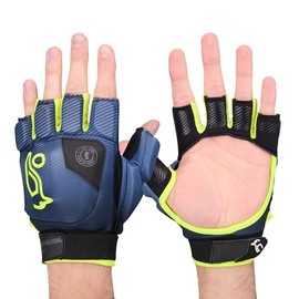 Kookaburra Spirit Hockey Glove – Size Large Left Hand - TPU Shell, Open Palm Grip, Thumb Guard, Grey/Yellow